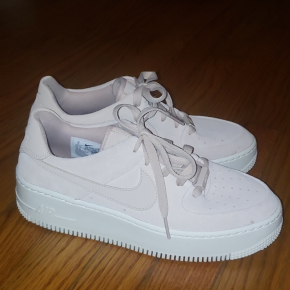 Nike Shoes - Nike Air Force 1 pink lace up sneakers size 9